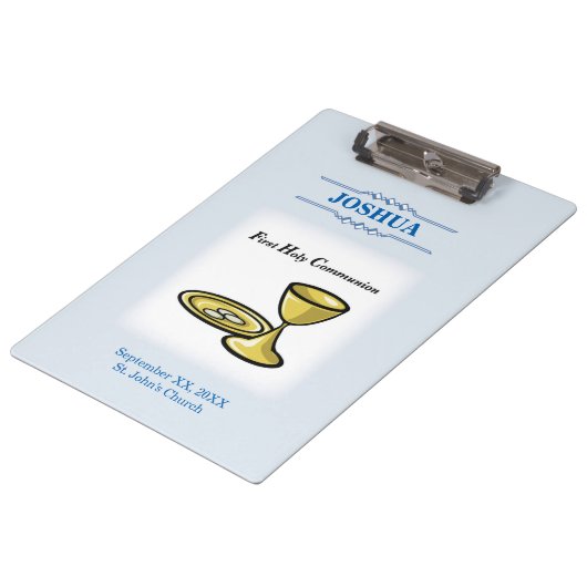 Anpassen, Erster Kommunion Körper und Blut Klemmbrett (Schrägansicht)