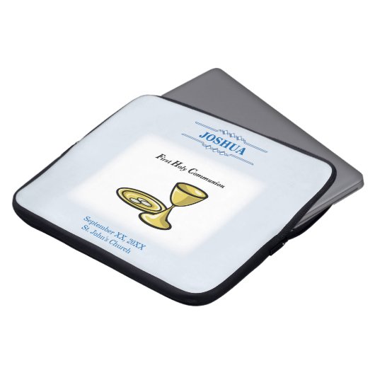Anpassen, Erster Kommunion Körper und Blut Laptopschutzhülle (Vorne Oben)
