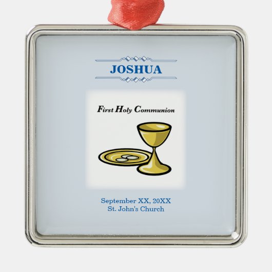 Anpassen, Erster Kommunion Körper und Blut Ornament Aus Metall (Vorne)