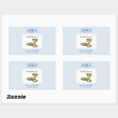 Anpassen, Erster Kommunion Körper und Blut Rechteckiger Aufkleber (Blatt)