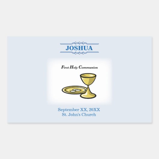 Anpassen, Erster Kommunion Körper und Blut Rechteckiger Aufkleber (Vorderseite)