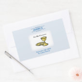 Anpassen, Erster Kommunion Körper und Blut Rechteckiger Aufkleber (Umschlag)