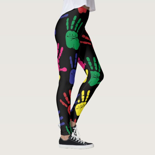 Anpassen farbiger Handprints Leggings (Rechts)