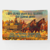 Anpassen Farm Herbsternte Pferdewagenfahrt Banner (Horizontal)
