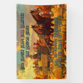 Anpassen Farm Herbsternte Pferdewagenfahrt Banner (Vertikal)