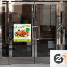 Anpassen Fish And Chips Cafe Verkauf Promo Tür