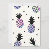 Anpassen: Fun Holographic Pineapples Einladung (Rückseite)