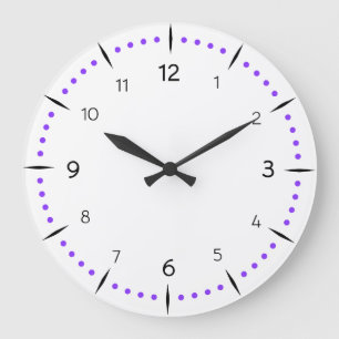 ANPASSEN - Gepunktetes Zifferblatt  Große Wanduhr
