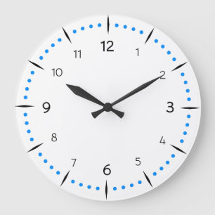 ANPASSEN - Gepunktetes Zifferblatt Große Wanduhr
