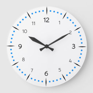 ANPASSEN - Gepunktetes Zifferblatt  Große Wanduhr
