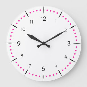 ANPASSEN - Gepunktetes Zifferblatt  Große Wanduhr