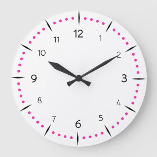 ANPASSEN - Gepunktetes Zifferblatt  Große Wanduhr