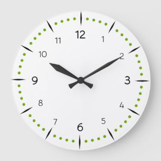 ANPASSEN - Gepunktetes Zifferblatt  Große Wanduhr