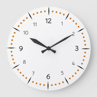ANPASSEN - Gepunktetes Zifferblatt  Große Wanduhr