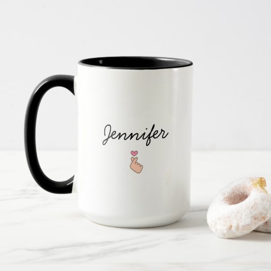 Anpassen Gestalten Sie Ihren Namen stilvolle Kaffe Tasse (Mit Donut)