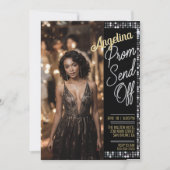 Anpassen Glamour Foto Prom Absenden Abschluss Einladung (Vorderseite)