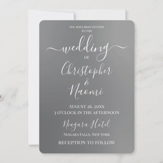 Anpassen - Graue Fassade Einladung (Vorderseite)