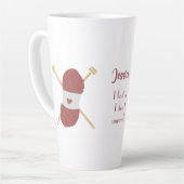 Anpassen "I-Strick, damit ich nicht entwirre" Name Milchtasse (Linke Ecke)