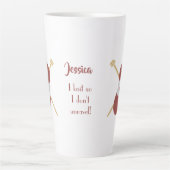 Anpassen "I-Strick, damit ich nicht entwirre" Name Milchtasse (Vorderseite)