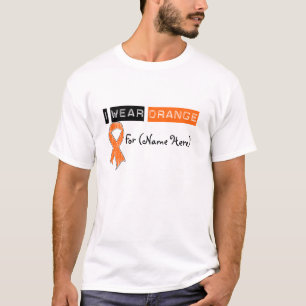 Anpassen Ich trage Orange Ribbon Leukämie T-Shirt