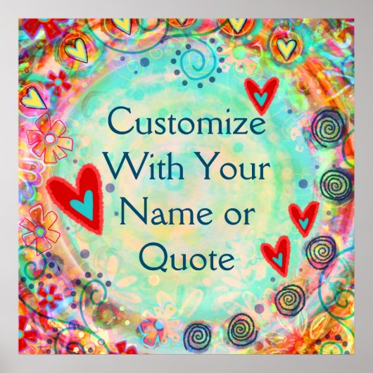 Anpassen Ihrer eigenen Hübschen Inspiritivität Poster (Vorne)