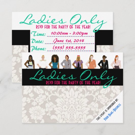 Anpassen Ihrer Einladung (Vorne/Hinten)