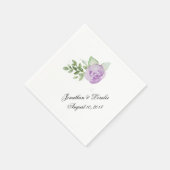 Anpassen Ihrer Hochzeit Napkins Lavendel Rose Serviette (Ecke)