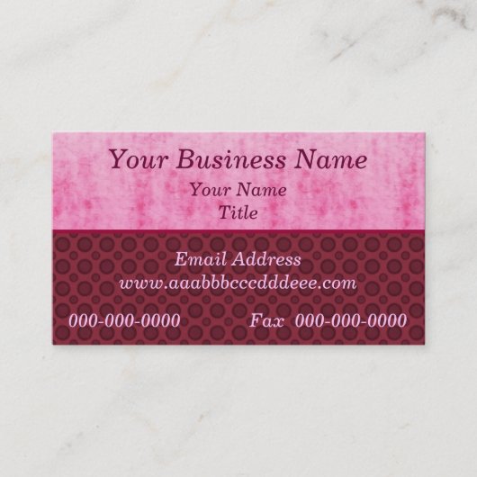 Anpassen Ihrer Visitenkarte (Vorderseite)