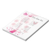 Anpassen Ihres Bunco-Blatts/Ihrer Bunco-Karte Notizblock (Rotiert)