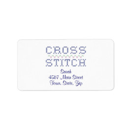 Anpassen Ihres Cross-Stich-Etiketts Adressaufkleber