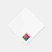 Anpassen Ihres Firmenlogos Weißer Standard-Cocktai Serviette (Ecke)