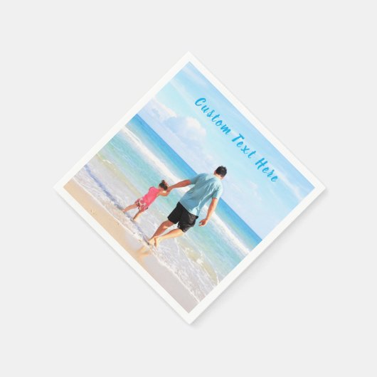 Anpassen Ihres Fotos Napkins mit Textnamen Serviette (Ecke)