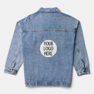 Anpassen Ihres Schwarz-weißen Firmenlogos Jeansjacke