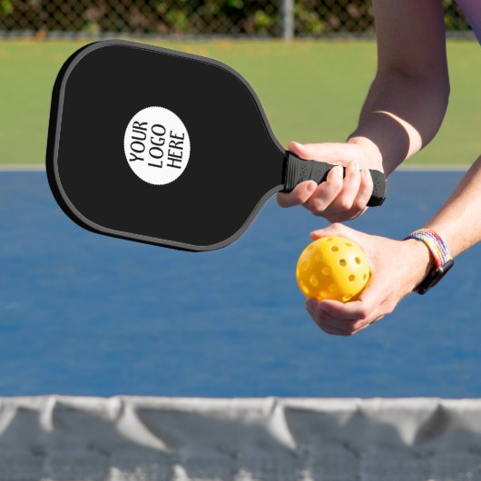 Anpassen Ihres Schwarz-weißen Firmenlogos Pickleball Schläger (InSitu)