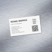 Anpassen Ihres Schwarz-weißen Firmenlogos QR-Code Magnetische Visitenkarte (Beispiel)