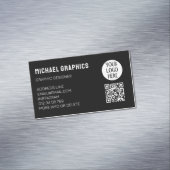 Anpassen Ihres Schwarz-weißen Firmenlogos QR-Code Magnetische Visitenkarte (Beispiel)
