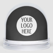 Anpassen Ihres Schwarz-weißen Firmenlogos Schneekugeln (Vorderseite)