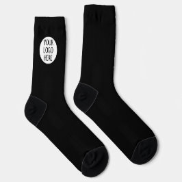 Anpassen Ihres Schwarz-weißen Firmenlogos Socken
