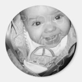 Anpassen Ihres Schwarz-weißen Fotos Magnet (Vorne)