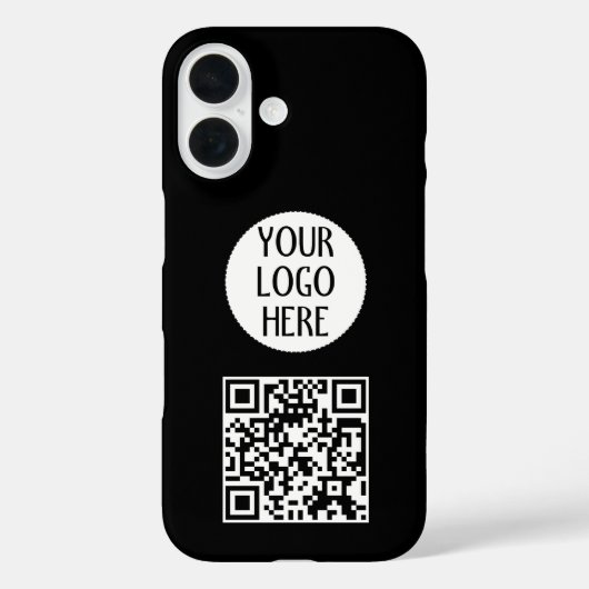 Anpassen Ihres Schwarz-weißen QR-Firmenlogos Case-Mate iPhone Hülle (Rückseite)