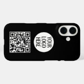 Anpassen Ihres Schwarz-weißen QR-Firmenlogos Case-Mate iPhone Hülle (Rückseite (Horizontal))