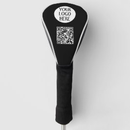 Anpassen Ihres Schwarz-weißen QR-Firmenlogos Golf Headcover