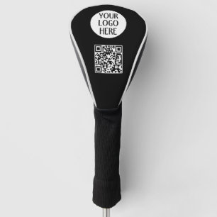 Anpassen Ihres Schwarz-weißen QR-Firmenlogos Golf Headcover