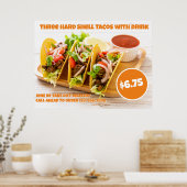 Anpassen mexikanische Lebensmittel harte Muschel T Poster (Küche)