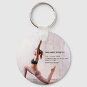 Anpassen Minimalistischer Namaste Yoga Studio Schl Schlüsselanhänger (Rückseite)