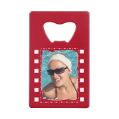 Anpassen mit 2 Fotos rot und weiß Geldbeutel Flaschenöffner (Vorderseite)