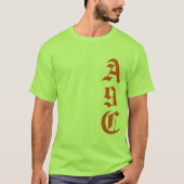Anpassen mit 3 Buchstaben Monogram-Pastellen T-Shirt (Vorderseite)