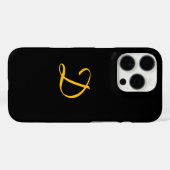 Anpassen mit dem Monogramm Schwarz Case-Mate iPhone Hülle (Rückseite (Horizontal))