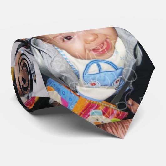 Anpassen mit doppelseitigem Foto Krawatte (Gerollt)
