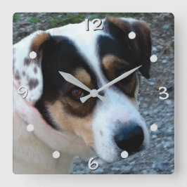 Anpassen mit eigener Teppichdecke Quadratische Wanduhr